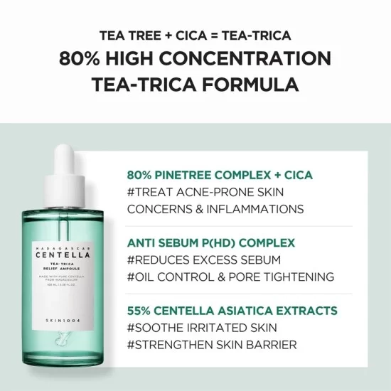 Skin1004 - Madagascar Centella Tea-Trica Relief Ampoule 100ml - Image 2