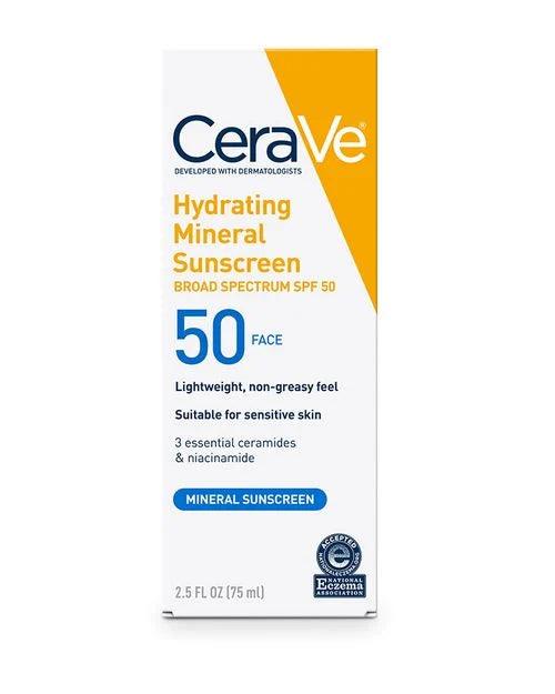 Cerave - Hydrating Mineral Sunscreen SPF 50 Face Lotion - 75ml