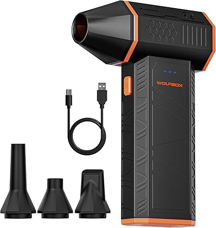 WOLFBOX MegaFlow 50 Air Duster – 110,000 RPM Electric Blower, 3-Speed, Fast Charging